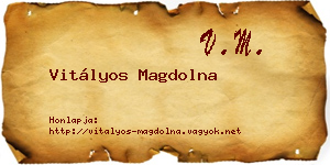 Vitályos Magdolna névjegykártya